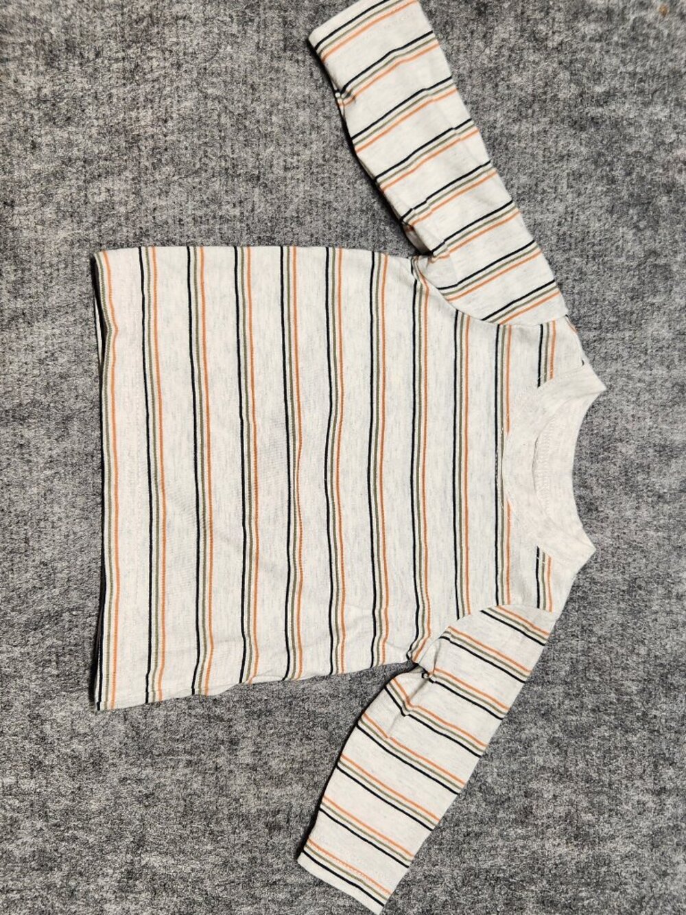 Carter's Just One You Baby Long Sleeve Shirt 3M Cream Orange Striped